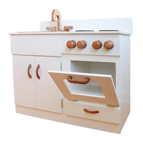 Classic Wooden Play Kitchen - White
